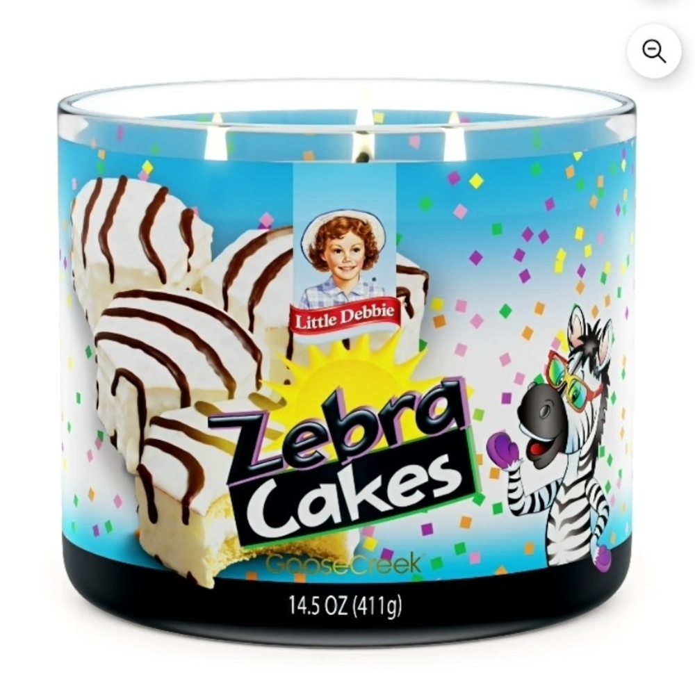 Goose Creek Candles Little Debbie Zebra Cakes 3 Wick Glass Jar